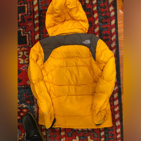 The North Face 800 Summit Series Hyvent Puffer Jacket Black Yellow Large Petite - Picture 4 of 9
